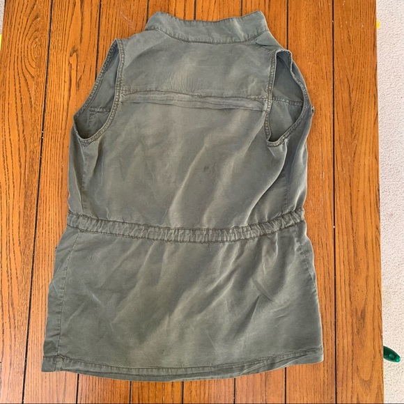Massimo Army Green Button-up Vest Size Small - Picture 3 of 10